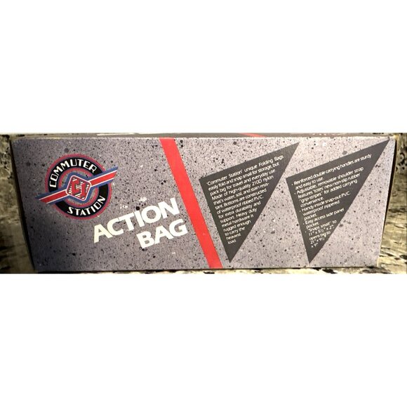 Folding Travel Bag Shopping Sourcing Zippered 2 Handles Adjustable Strap 21x10x9 - Picture 4 of 8